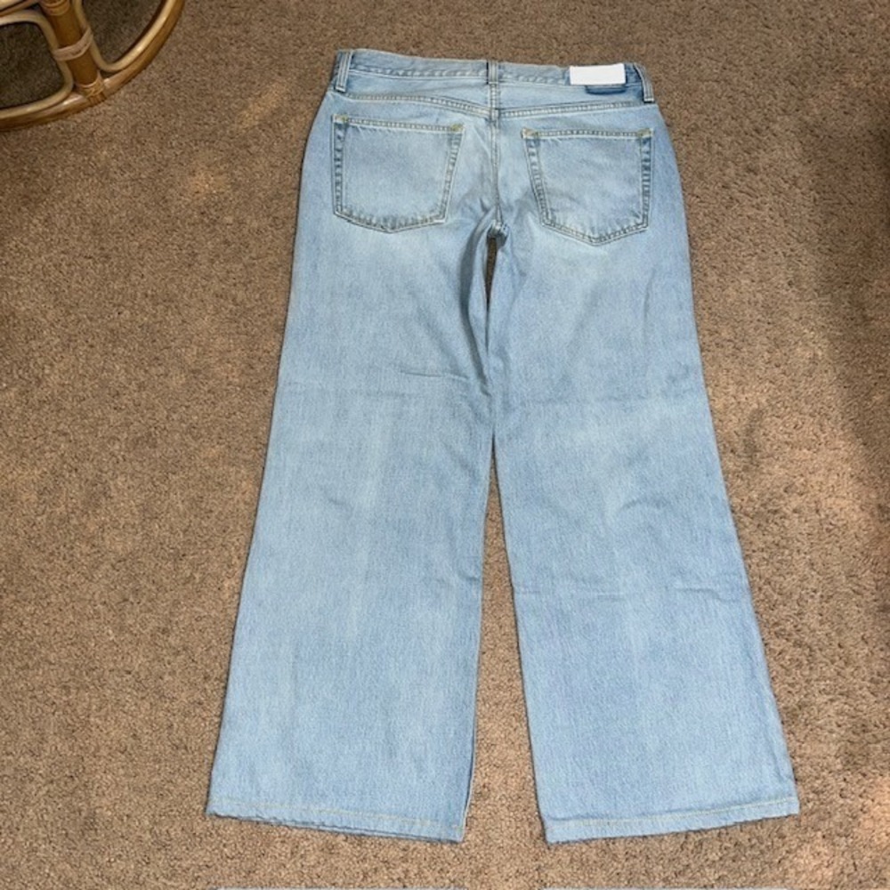 RE/DONE Mid‎ Rise Wide Leg Jeans Mojave Light Wash Blue 28 - Picture 4 of 8